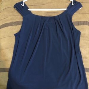 Navy silky top